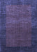 Machine Washable Abstract Blue Contemporary Rug, wshcon282blu