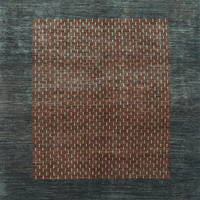 Square Abstract Light Blue Contemporary Rug, con282lblu