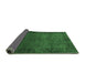 Sideview of Abstract Emerald Green Contemporary Rug, con282emgrn