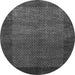 Machine Washable Abstract Gray Contemporary Rug, wshcon282gry