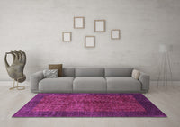 Machine Washable Abstract Purple Contemporary Rug, wshcon282pur