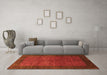 Machine Washable Abstract Orange Contemporary Area Rugs in a Living Room, wshcon282org