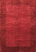 Abstract Red Contemporary Area Rugs