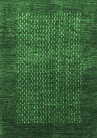 Abstract Emerald Green Contemporary Rug, con282emgrn