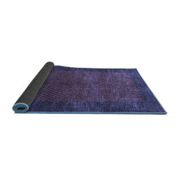 Sideview of Abstract Blue Contemporary Rug, con282blu