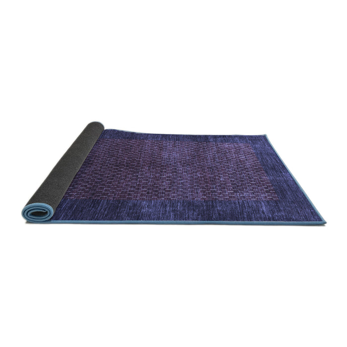 Sideview of Abstract Blue Contemporary Rug, con282blu