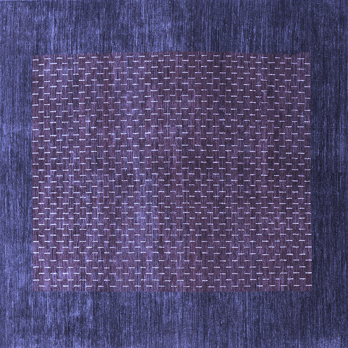 Square Abstract Blue Contemporary Rug, con282blu
