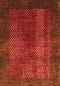 Abstract Orange Contemporary Rug, con282org