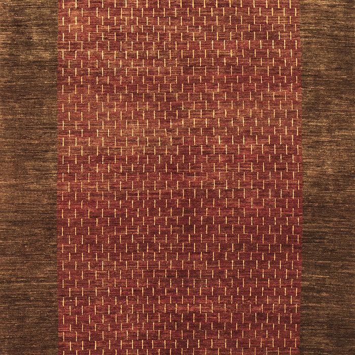 Machine Washable Abstract Brown Contemporary Rug, wshcon282brn