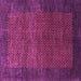 Square Abstract Purple Contemporary Rug, con282pur