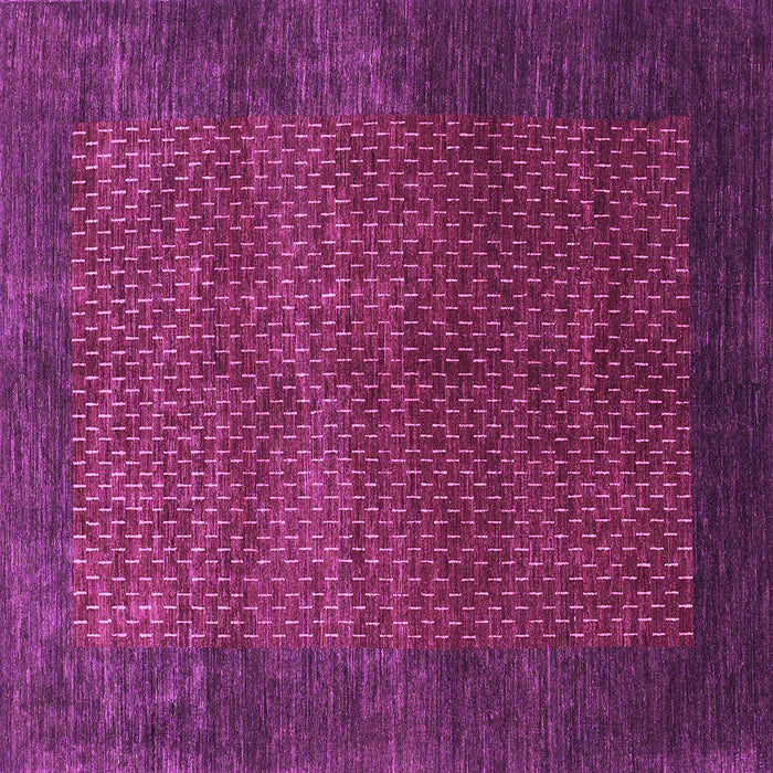 Square Machine Washable Abstract Purple Contemporary Area Rugs, wshcon282pur