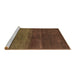 Sideview of Machine Washable Abstract Brown Contemporary Rug, wshcon2830brn