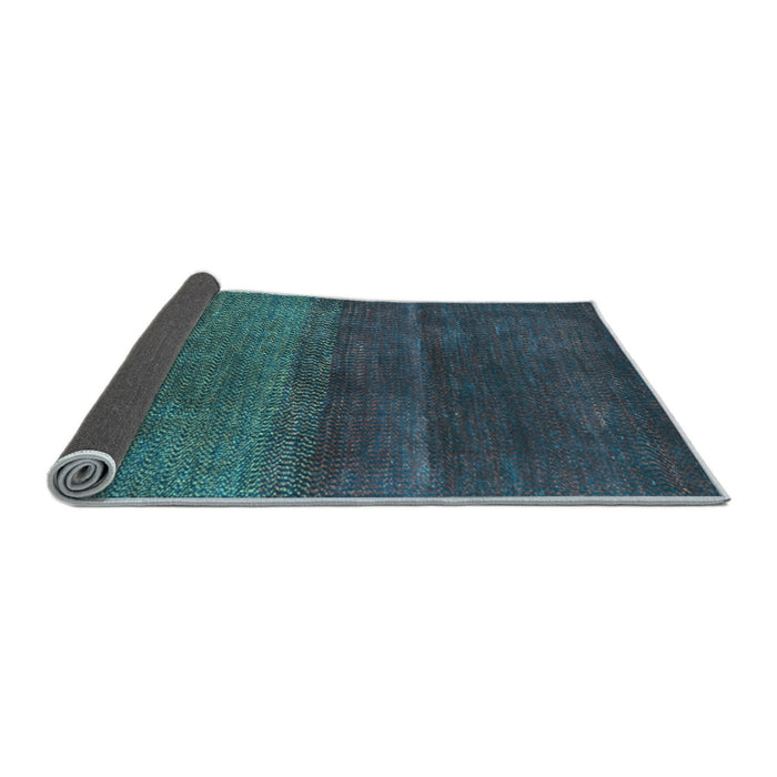 Sideview of Abstract Light Blue Contemporary Rug, con2830lblu