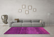 Machine Washable Abstract Pink Contemporary Rug in a Living Room, wshcon2830pnk