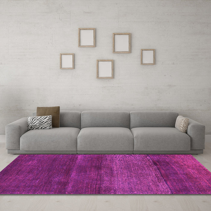 Machine Washable Abstract Pink Contemporary Rug in a Living Room, wshcon2830pnk