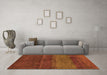 Machine Washable Abstract Orange Contemporary Area Rugs in a Living Room, wshcon2830org