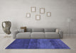 Machine Washable Abstract Blue Contemporary Rug in a Living Room, wshcon2830blu