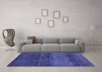 Machine Washable Abstract Blue Contemporary Rug, wshcon2830blu