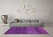 Machine Washable Abstract Purple Contemporary Area Rugs in a Living Room, wshcon2830pur