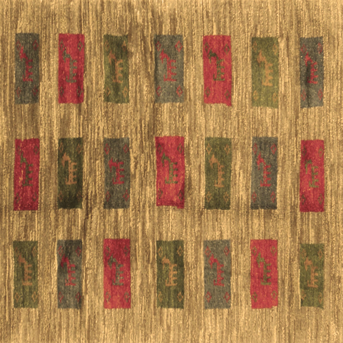 Square Abstract Brown Contemporary Rug, con2831brn
