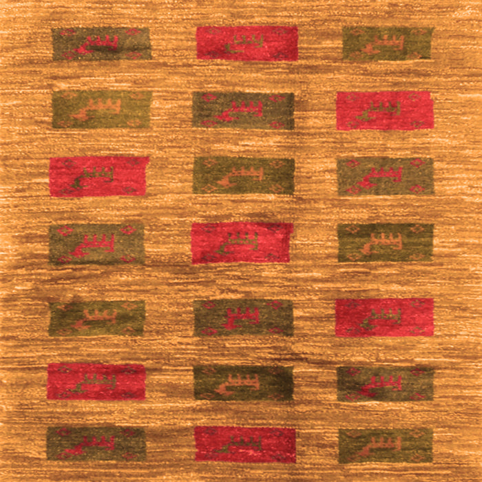 Serging Thickness of Abstract Orange Contemporary Rug, con2831org