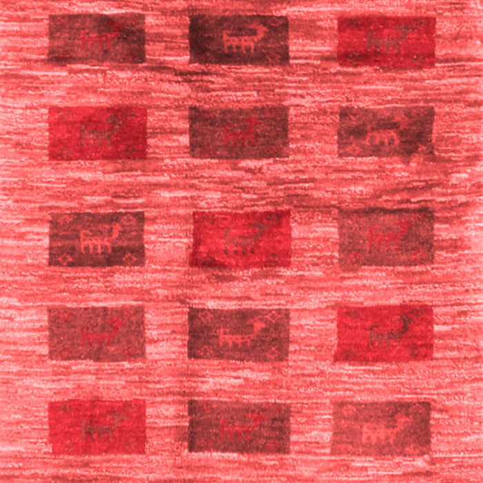 Machine Washable Abstract Red Contemporary Rug, wshcon2831red
