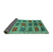 Sideview of Abstract Turquoise Contemporary Rug, con2831turq