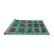 Sideview of Machine Washable Abstract Light Blue Contemporary Rug, wshcon2831lblu