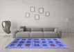 Machine Washable Abstract Blue Contemporary Rug in a Living Room, wshcon2831blu