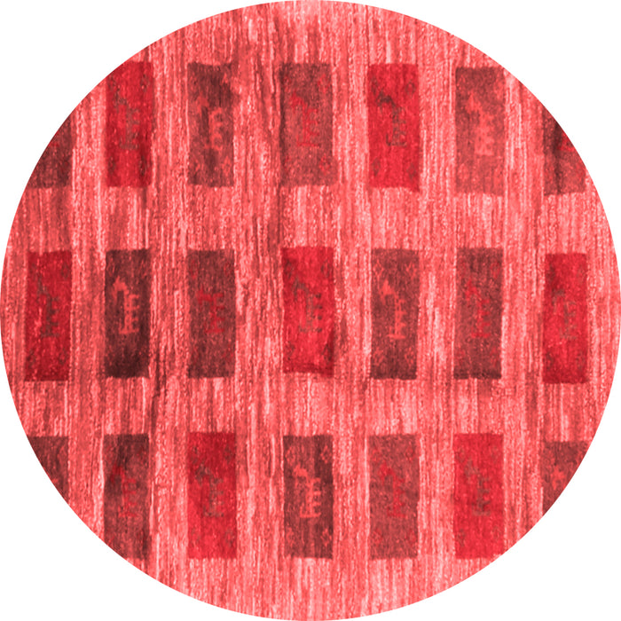 Machine Washable Abstract Red Contemporary Rug, wshcon2831red