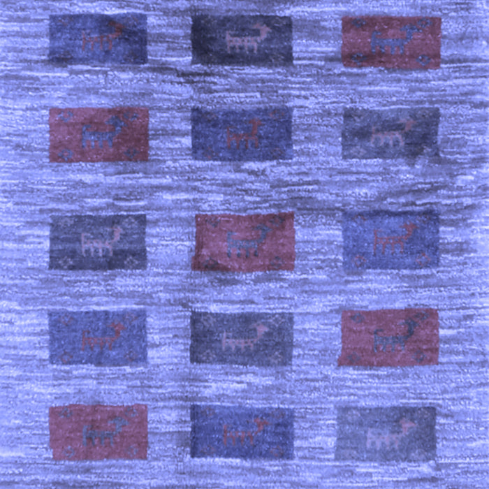 Abstract Blue Contemporary Rug, con2831blu