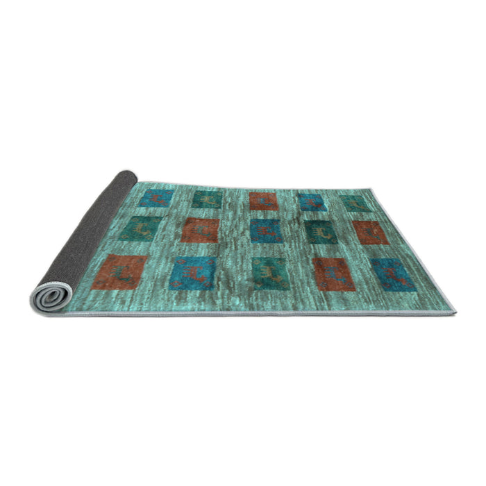 Sideview of Abstract Light Blue Contemporary Rug, con2831lblu