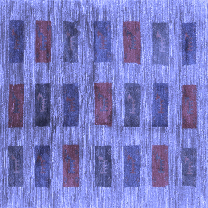 Square Machine Washable Abstract Blue Contemporary Rug, wshcon2831blu