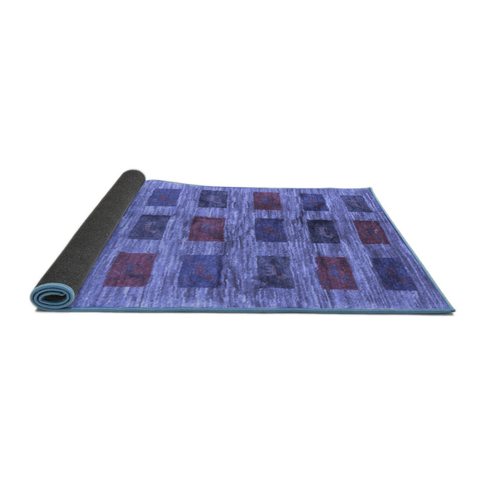 Sideview of Abstract Blue Contemporary Rug, con2831blu