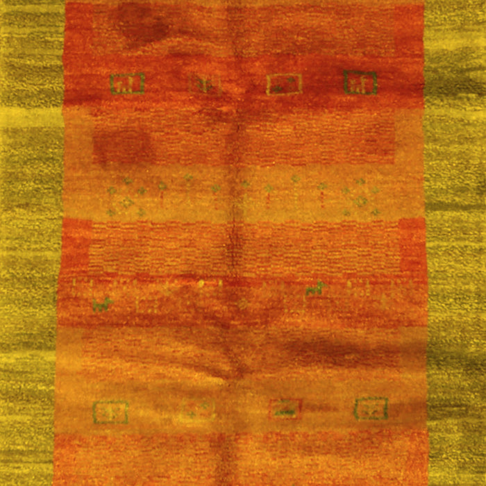 Machine Washable Abstract Yellow Contemporary Rug, wshcon2832yw