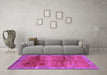 Machine Washable Abstract Purple Contemporary Area Rugs in a Living Room, wshcon2832pur