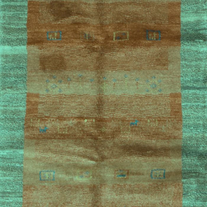Abstract Turquoise Contemporary Rug, con2832turq