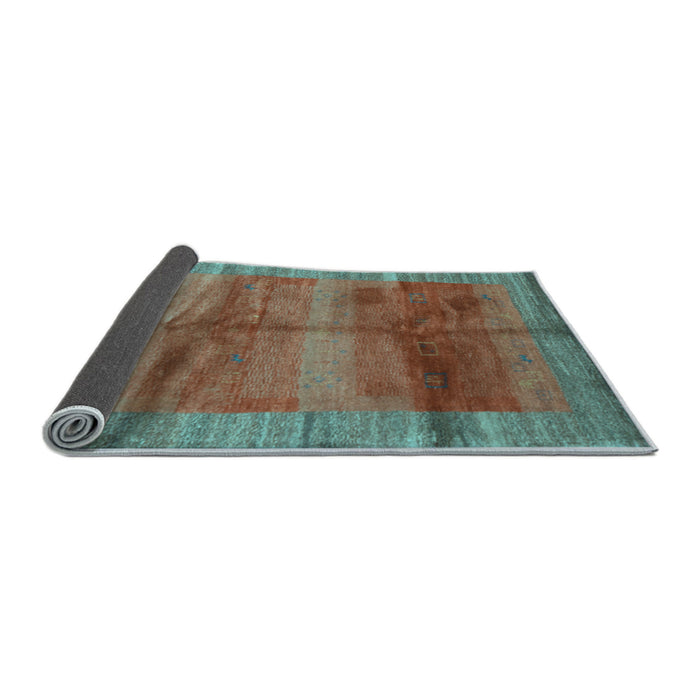 Sideview of Abstract Light Blue Contemporary Rug, con2832lblu