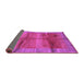 Sideview of Abstract Purple Contemporary Rug, con2832pur