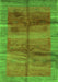 Serging Thickness of Machine Washable Abstract Green Contemporary Area Rugs, wshcon2832grn