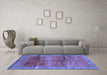 Machine Washable Abstract Blue Contemporary Rug in a Living Room, wshcon2832blu