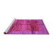 Sideview of Machine Washable Abstract Purple Contemporary Area Rugs, wshcon2832pur