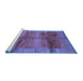 Sideview of Machine Washable Abstract Blue Contemporary Rug, wshcon2832blu