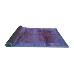 Sideview of Abstract Blue Contemporary Rug, con2832blu