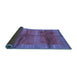 Sideview of Abstract Blue Contemporary Rug, con2832blu