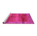 Sideview of Machine Washable Abstract Pink Contemporary Rug, wshcon2832pnk