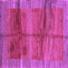 Square Machine Washable Abstract Purple Contemporary Area Rugs, wshcon2832pur