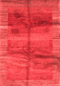 Abstract Red Contemporary Rug, con2832red