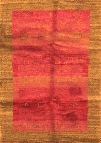 Abstract Orange Contemporary Rug, con2832org