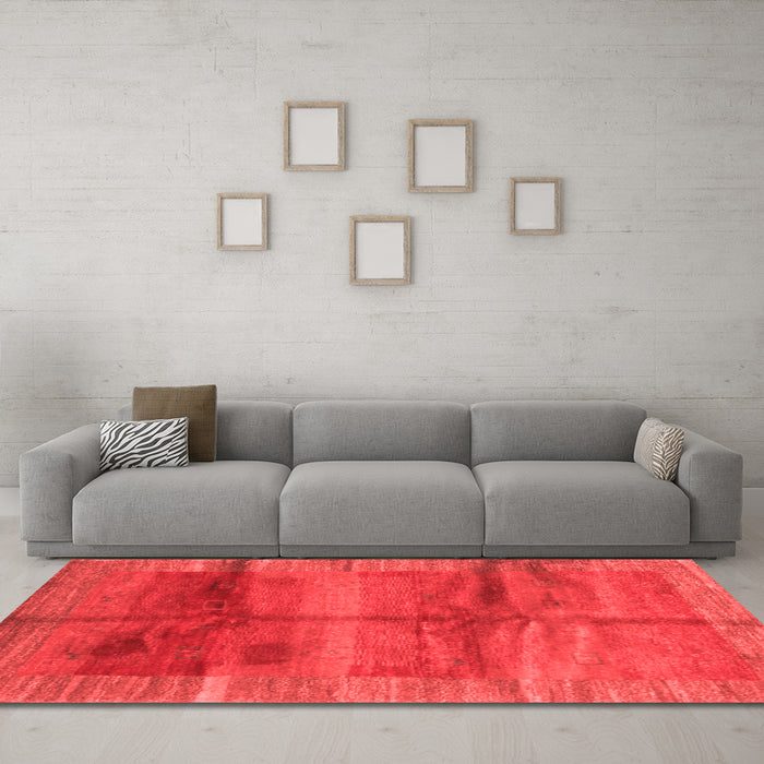 Contemporary Red Washable Rugs